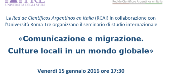 Seminario Internacional: «Comunicazione e migrazione. Culture locali in un mondo globale». El 15 de enero en Roma