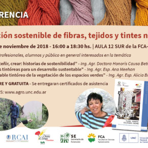 Jornada de Conferencias " PRODUCCION SOSTENIBLE DE FIBRAS, TEJIDOS y TINTES NATURALES"