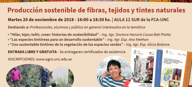 Jornada de Conferencias " PRODUCCION SOSTENIBLE DE FIBRAS, TEJIDOS y TINTES NATURALES"