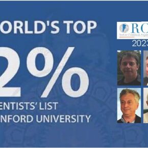 J. Kenny, A. De Angelis y A. Kievsky de la RCAI, en la World's Top 2% Scientists list de Standford junto a M.E. Conti